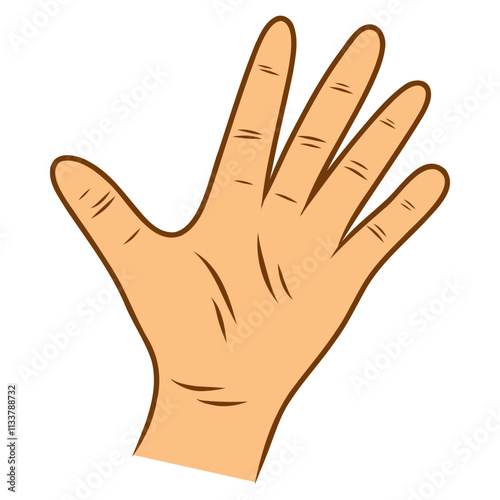 hi five hand gesture illustration