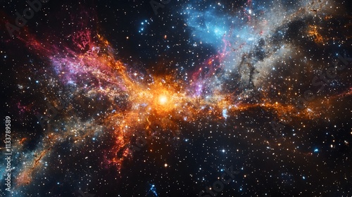 Cosmic Nebula Stellar Cloudscape Awe Inspiring Space