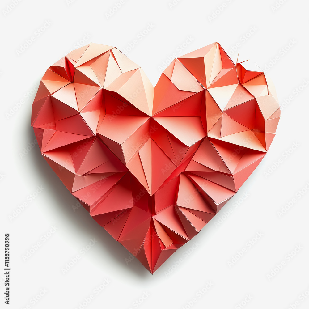 Vibrant Heart Crafted from Rich Red Paper, Symbolizing Love and Affection, Perfect for Valentine's Day, Romantic Gestures, or Artistic Projects in a Charming and Whimsical Style Vibrant Heart Crafted from Rich Red Paper, Symbolizing Love and Affection, Perfect for Valentine's Day, Romantic Gestures, or Artistic Projects in a Charming and Whimsical Style