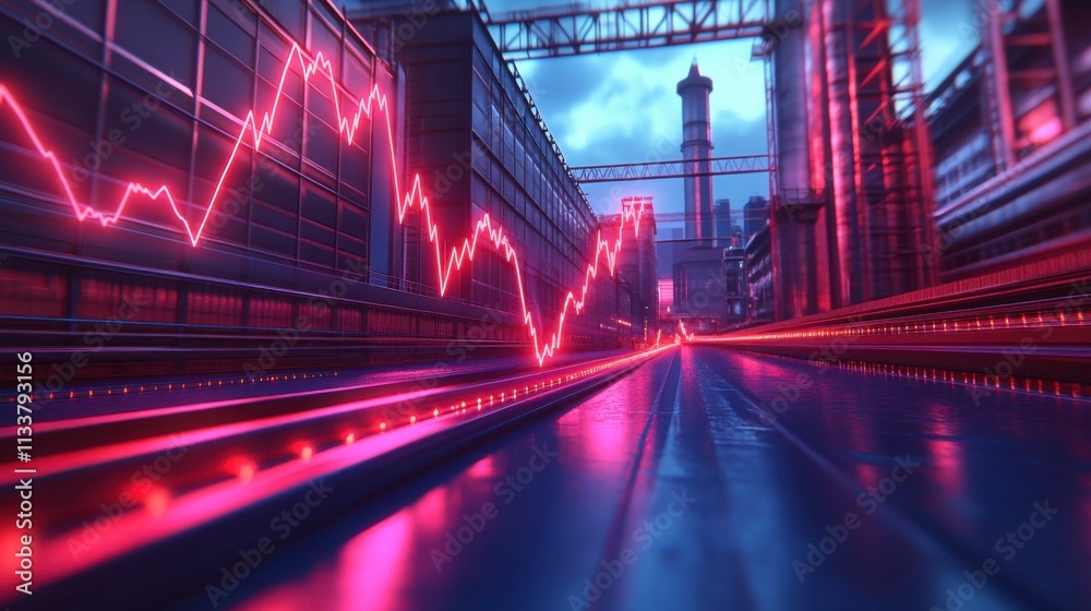Dynamic abstract stock market graph with an uptrend line glowing data points and arrows on a blue background symbolizing financial growth and business progress Dynamic abstract stock market graph with an uptrend line glowing data points and arrows on a blue background symbolizing financial growth and business progress