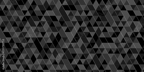 Vector geometric seamless white, gray cube square low polygon texture wallpaper. abstract surface creative diamond pattern corporate. Black and gray polygon Mosaic triangle overlap texture background.