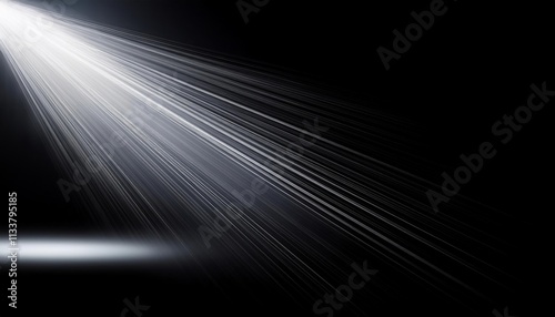 white spotlight lighting on black background,effects sunlight, lens flare