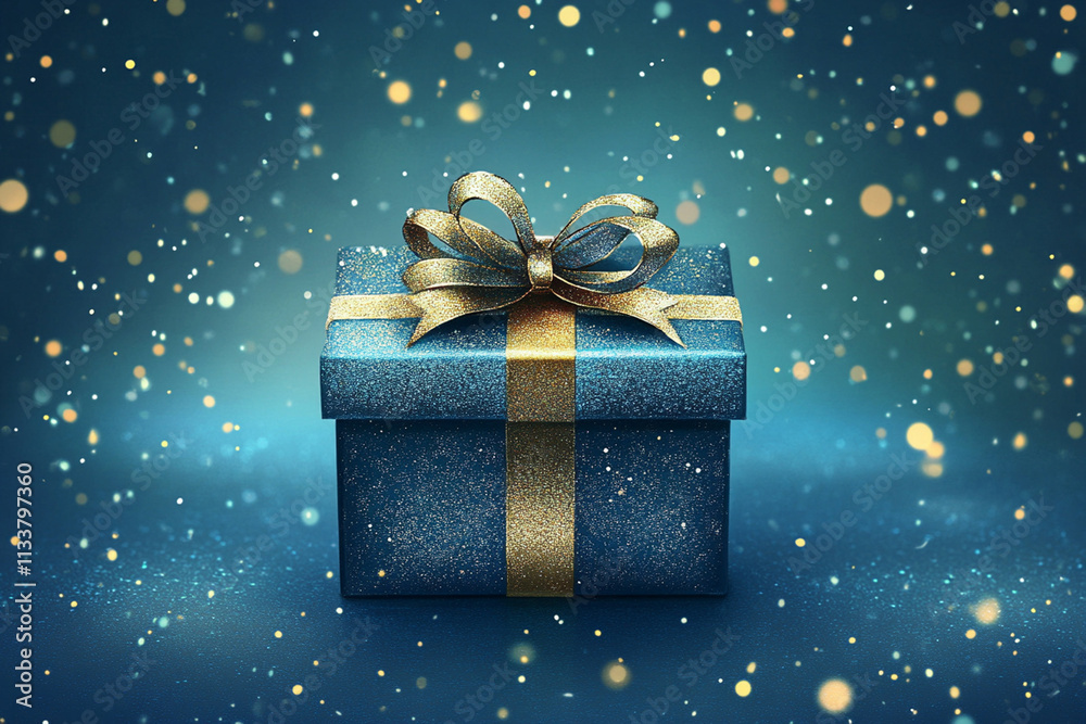A nice gift box on Christmas Season background A nice gift box on Christmas Season background