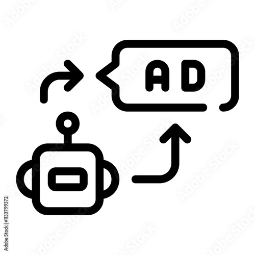 marketing automation line icon
