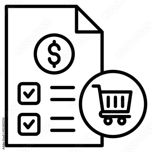 Purchase Order  Icon Element For Design