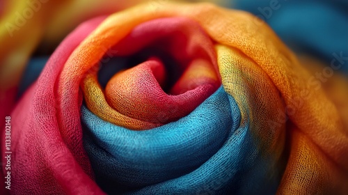 Vibrant Hues: Abstract Textile Close-Up