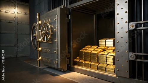 Fort knox gold vault opening event fort knox photo secure environment interior view wealth preservation concept photo