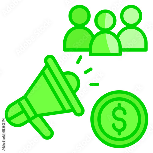 Targeted Advertising  Icon Element For Design