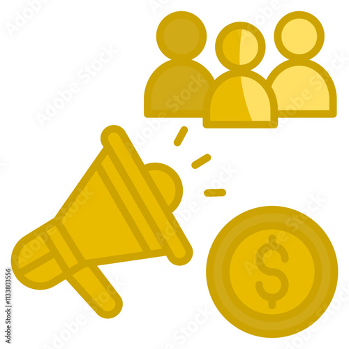 Targeted Advertising  Icon Element For Design