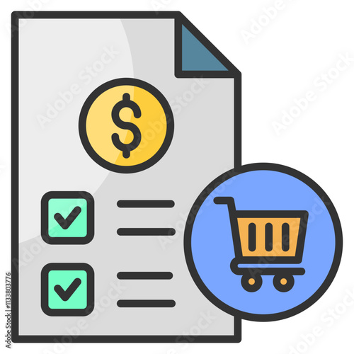 Purchase Order  Icon Element For Design