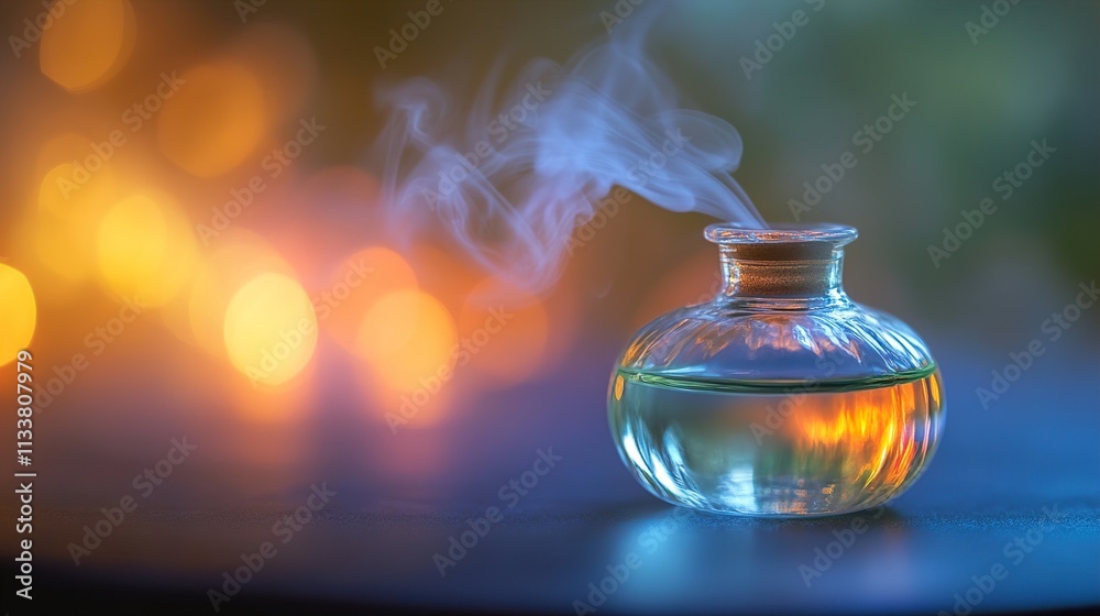 Aromatic Essence: Tranquil Perfume Bottle Still Life Aromatic Essence: Tranquil Perfume Bottle Still Life