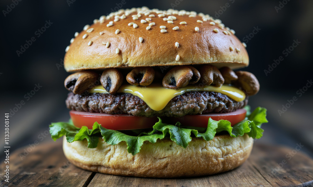 Mushroom and Swiss Burger Mushroom and Swiss Burger