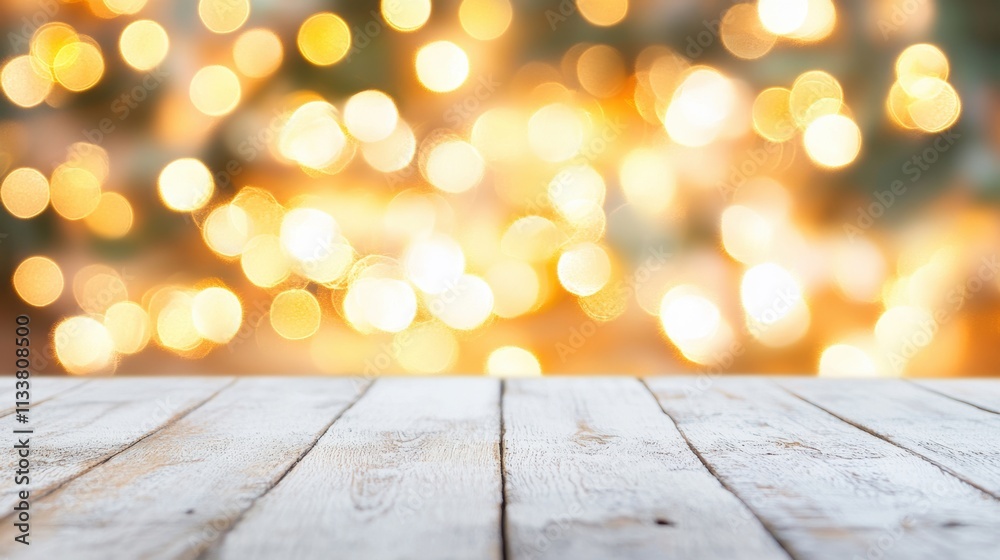 A white table sits against a backdrop of vibrant bokeh lights, creating a cozy and inviting ambiance perfect for gatherings A white table sits against a backdrop of vibrant bokeh lights, creating a cozy and inviting ambiance perfect for gatherings