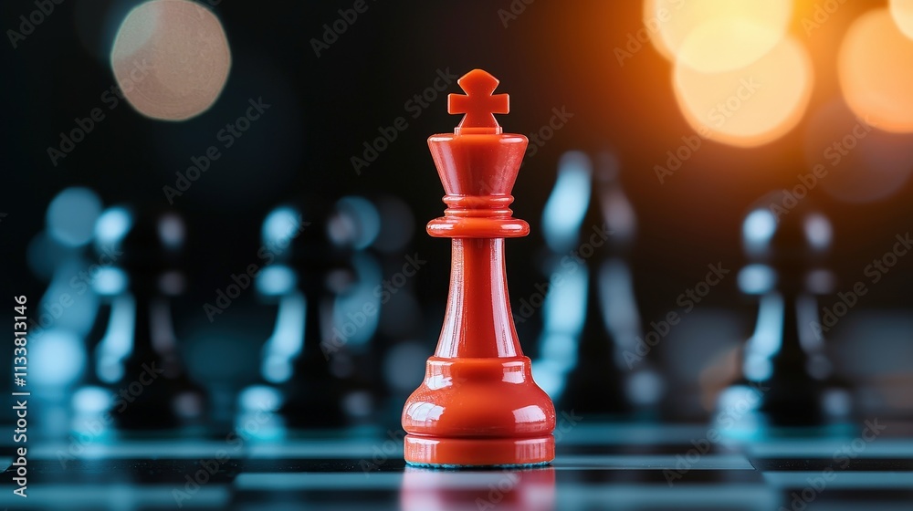 Strategic Success Solutions: A Red Chess Piece Symbolizing Powerful Business Strategies and Competitive Advantage in Decision Making Strategic Success Solutions: A Red Chess Piece Symbolizing Powerful Business Strategies and Competitive Advantage in Decision Making