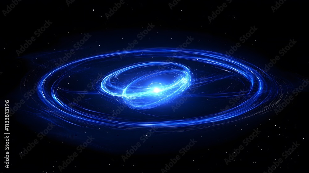 Blue Energy Swirling Galaxy Cosmic Light Blue Energy Swirling Galaxy Cosmic Light