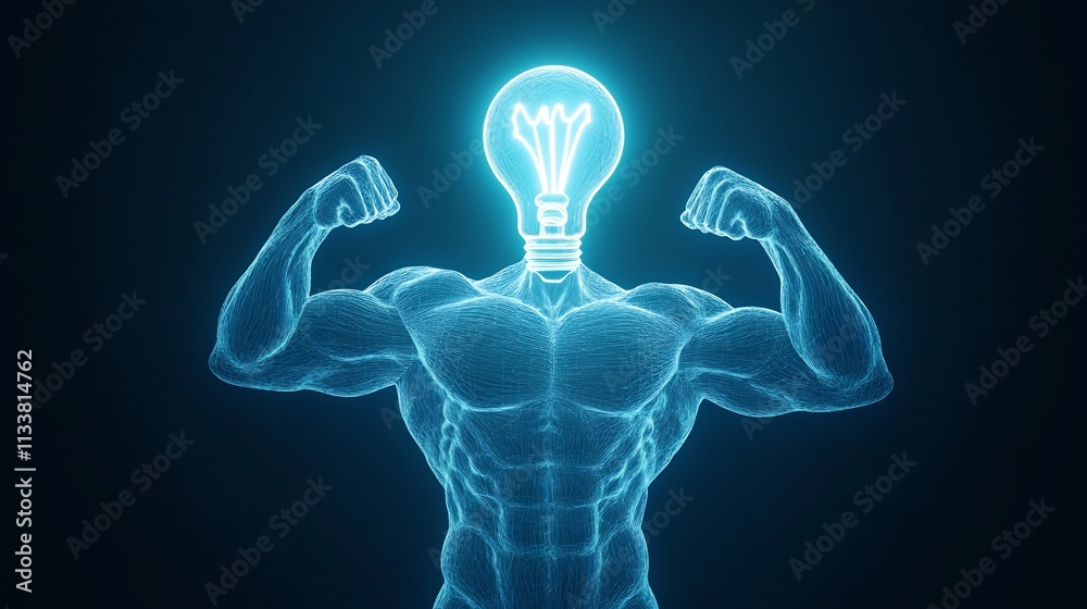 Powerful Bulb Embodies Strength,Innovation,and Creative Spark Powerful Bulb Embodies Strength,Innovation,and Creative Spark