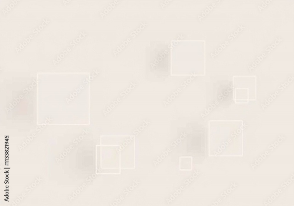 A modern abstract composition with floating squares and rectangles in soft beige and gray tones. A modern abstract composition with floating squares and rectangles in soft beige and gray tones.