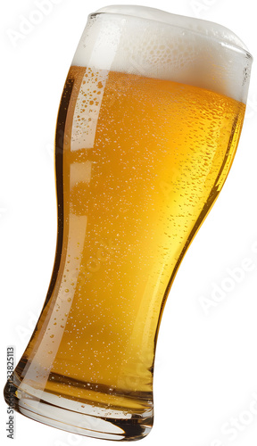 Glass beer with foam, draft beer
