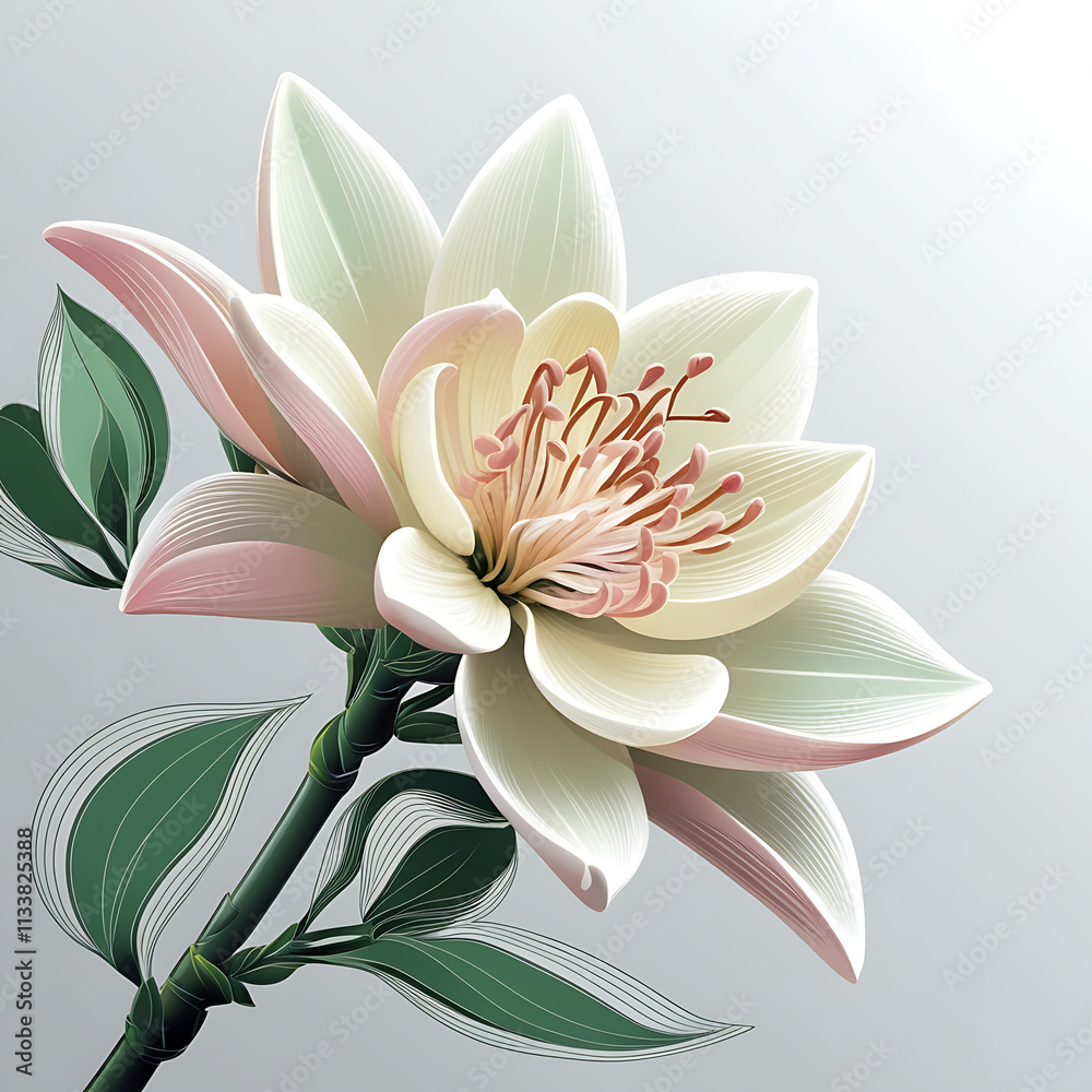 Obraz premium jasmine flower illustration, created by generative ai