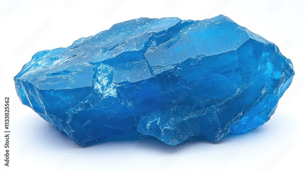 Vibrant blue crystal cluster, raw and textured. Vibrant blue crystal cluster, raw and textured.