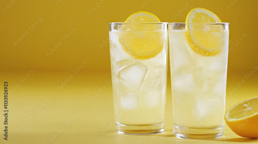 Refreshing Glasses of Homemade Lemonade Refreshing Glasses of Homemade Lemonade
