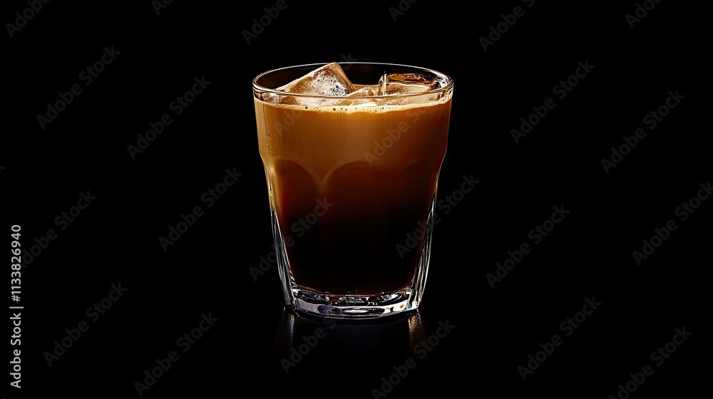 Iced Coffee in a Glass with Rich Aroma