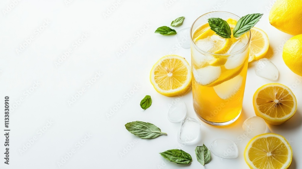 Refreshing Iced Tea with Lemon and Mint Enhancements Refreshing Iced Tea with Lemon and Mint Enhancements