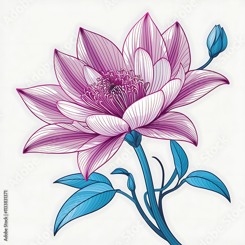 jasmine flower illustration, created by generative ai