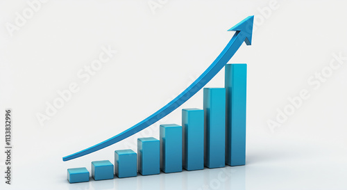  A chart illustrating financial growth through upward-trending lines and bar graphs