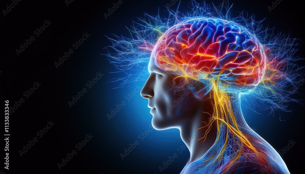 Vibrant Brain Anatomy: Neural Pathways & Connections Vibrant Brain Anatomy: Neural Pathways & Connections