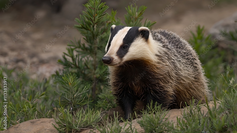 Alert Badger in Custer State Park South Dakota Alert Badger in Custer State Park South Dakota