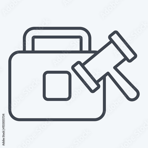 Icon Case. related to Justice symbol. line style. simple design editable