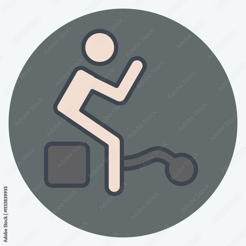 Icon Guilty. related to Justice symbol. color mate style. simple design editable Icon Guilty. related to Justice symbol. color mate style. simple design editable