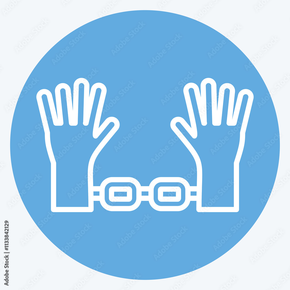 Icon Freedom. related to Justice symbol. blue eyes style. simple design editable Icon Freedom. related to Justice symbol. blue eyes style. simple design editable