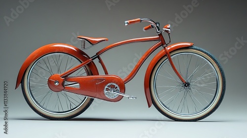 Vintage Orange Bicycle: Retro Classic Bike photo