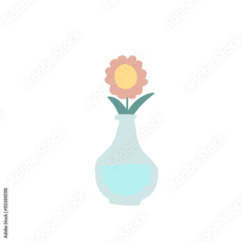 Modern floral flat vector illustration