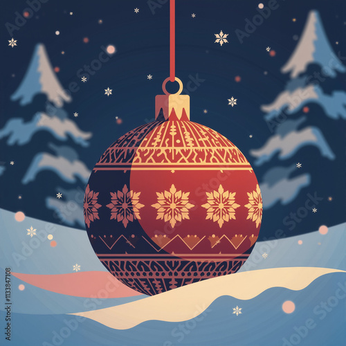 Wallpaper Mural christmas card with christmas balls Torontodigital.ca