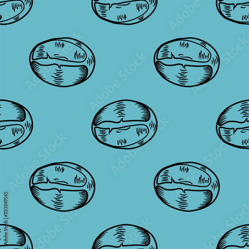 coffee background. Coffee beans pattern background. Coffee beans wallpaper. Coffee Beans Illustration for packaging.