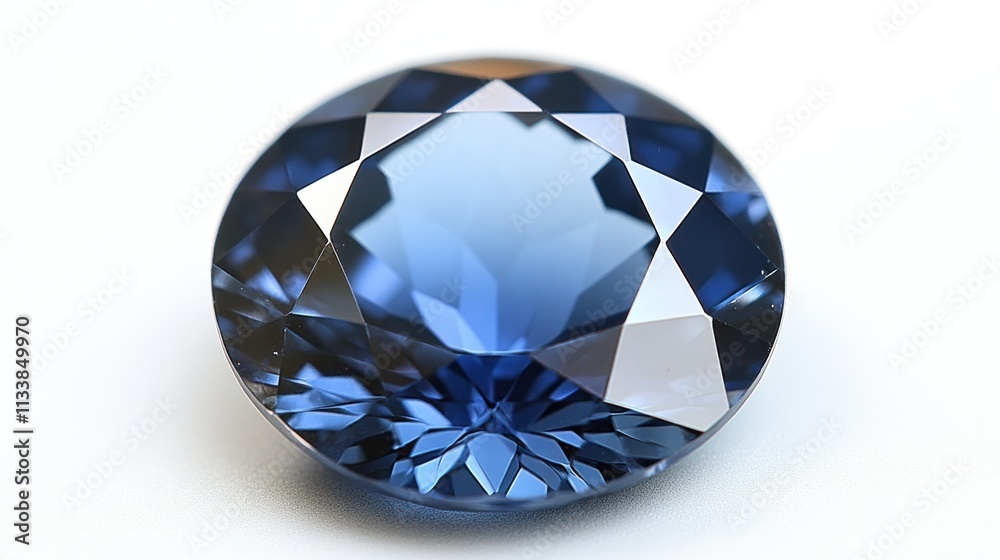 Vivid blue gemstone on white background. Vivid blue gemstone on white background.
