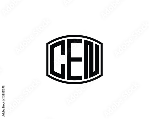 CEN logo design vector template. CEN