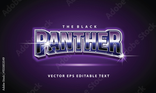 panther text effect illustration