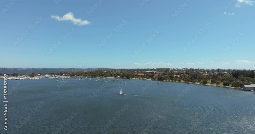 Aerial views of Swan River Perth Australia Aerial views of Swan River Perth Australia