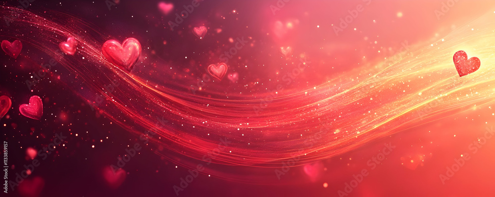 Obraz premium A vibrant background with swirling hearts, perfect for romantic themes.