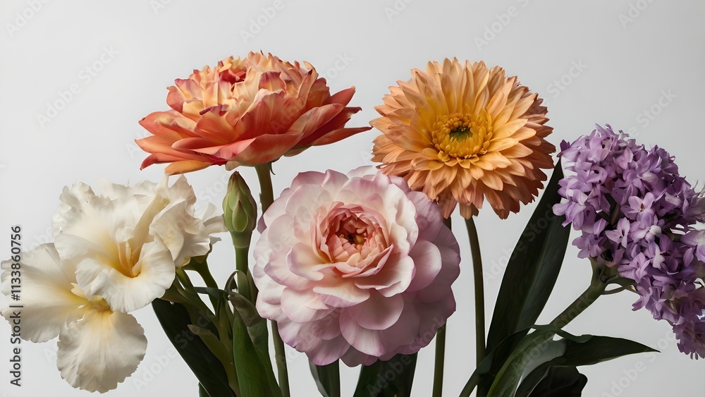 Vibrant Spring Bouquet of Ranunculus Gerbera Hyacinth and Orchid Vibrant Spring Bouquet of Ranunculus Gerbera Hyacinth and Orchid