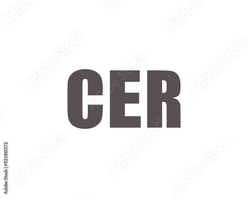 CER logo design vector template. CER