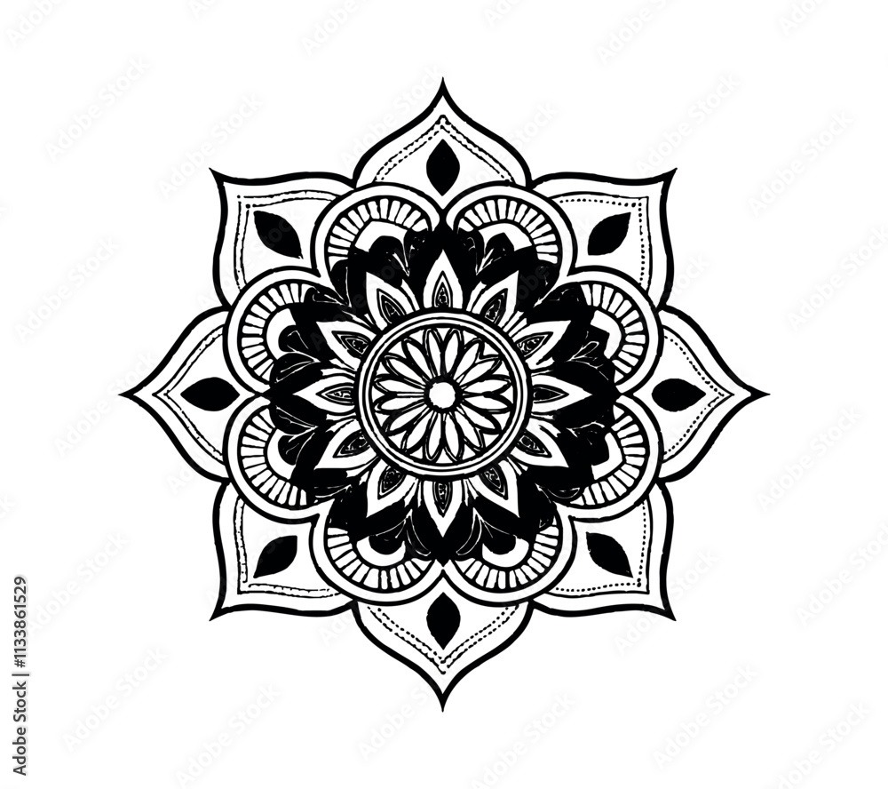 Luxury Mandala vector silhouette Luxury Mandala vector silhouette