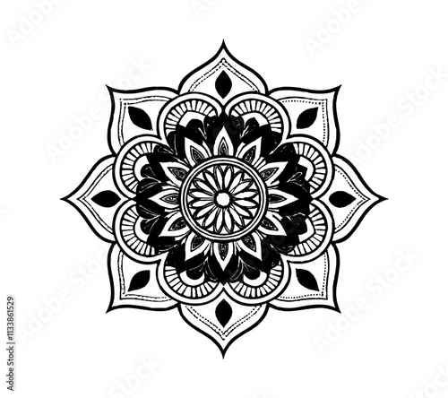 Luxury Mandala vector silhouette