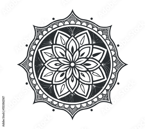 Luxury Mandala vector silhouette