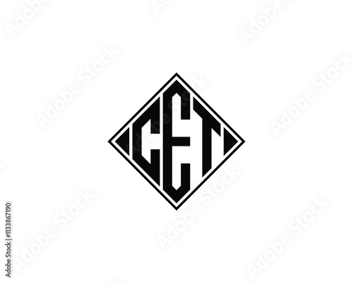 CET Logo design vector template. CET