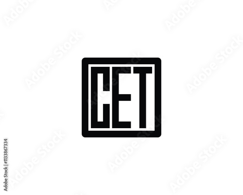 CET Logo design vector template. CET